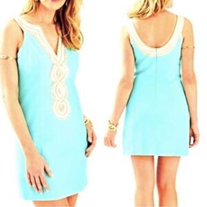 Lilly Pulitzer Dresses‎ Lilly Pulitzer Valli Shift Dress Serene Blue Sz 2